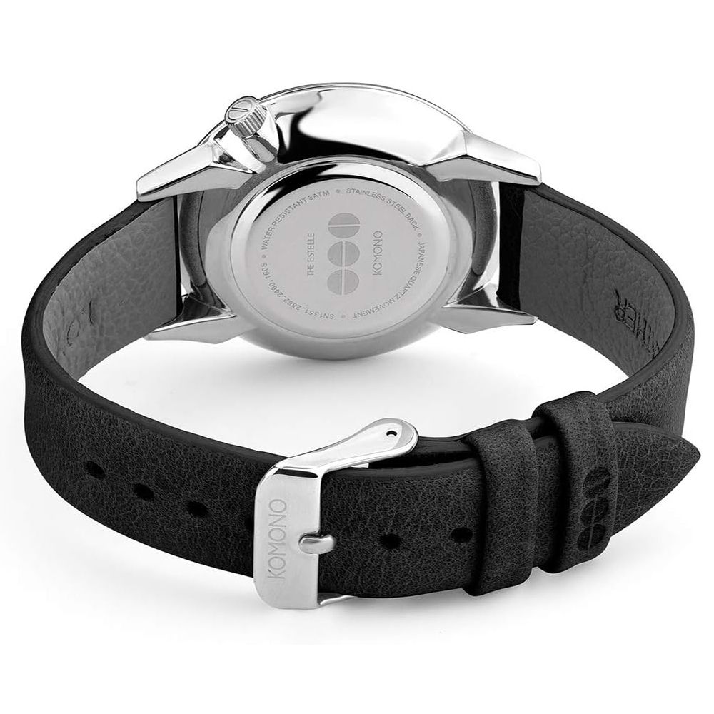 Minimalistische runde Armbanduhr mit Spiegeleffekt