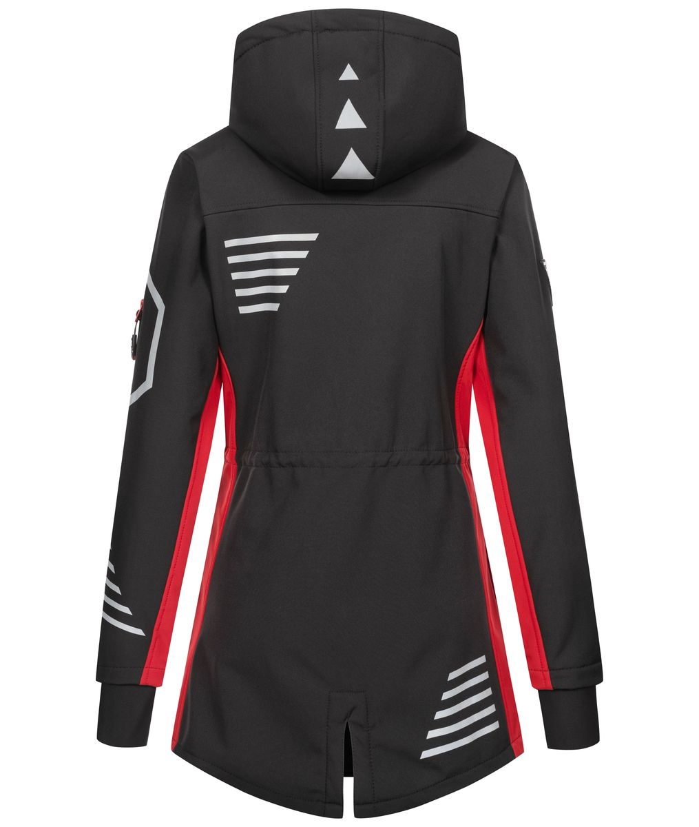 Technischer Softshell-Parka mit Kapuze