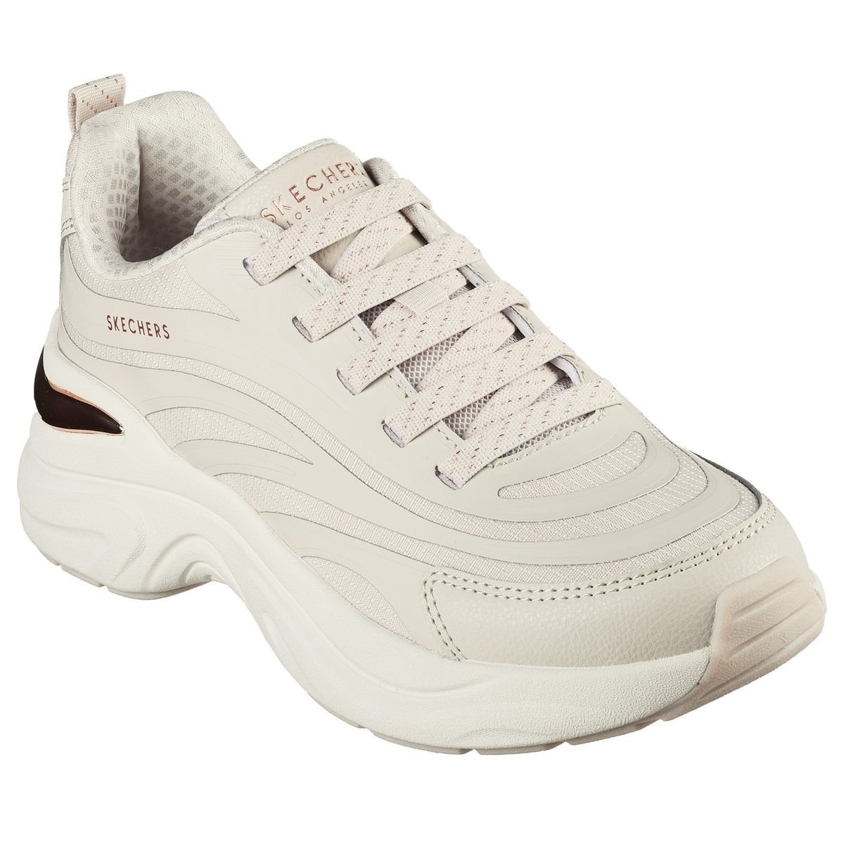 Chunky Mesh-Sneaker mit Metallic-Details