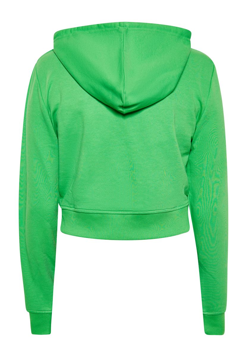 Verkürzter Kapuzenpullover mit Reißverschluss