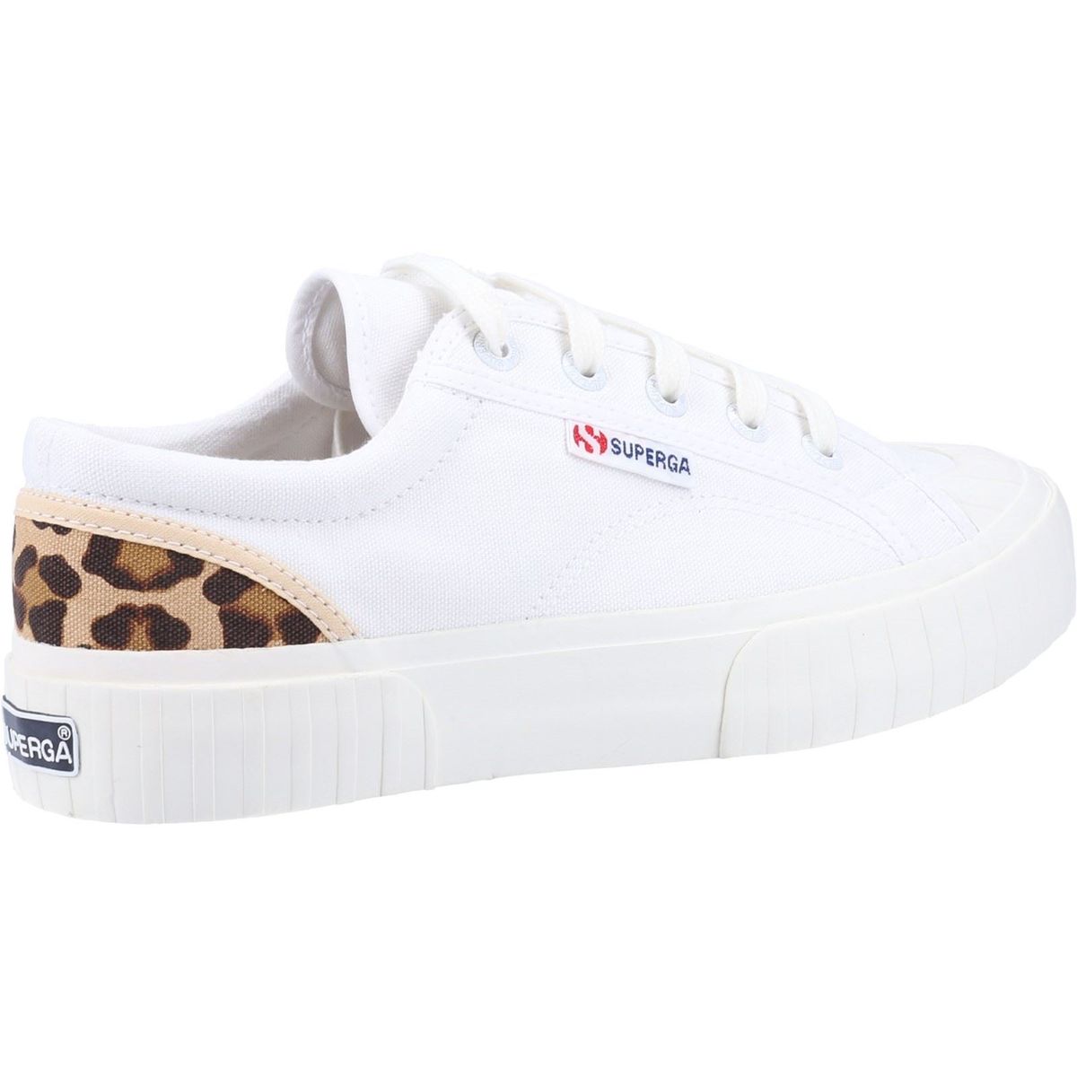 Canvas-Plateausneaker mit Leoparden-Detail