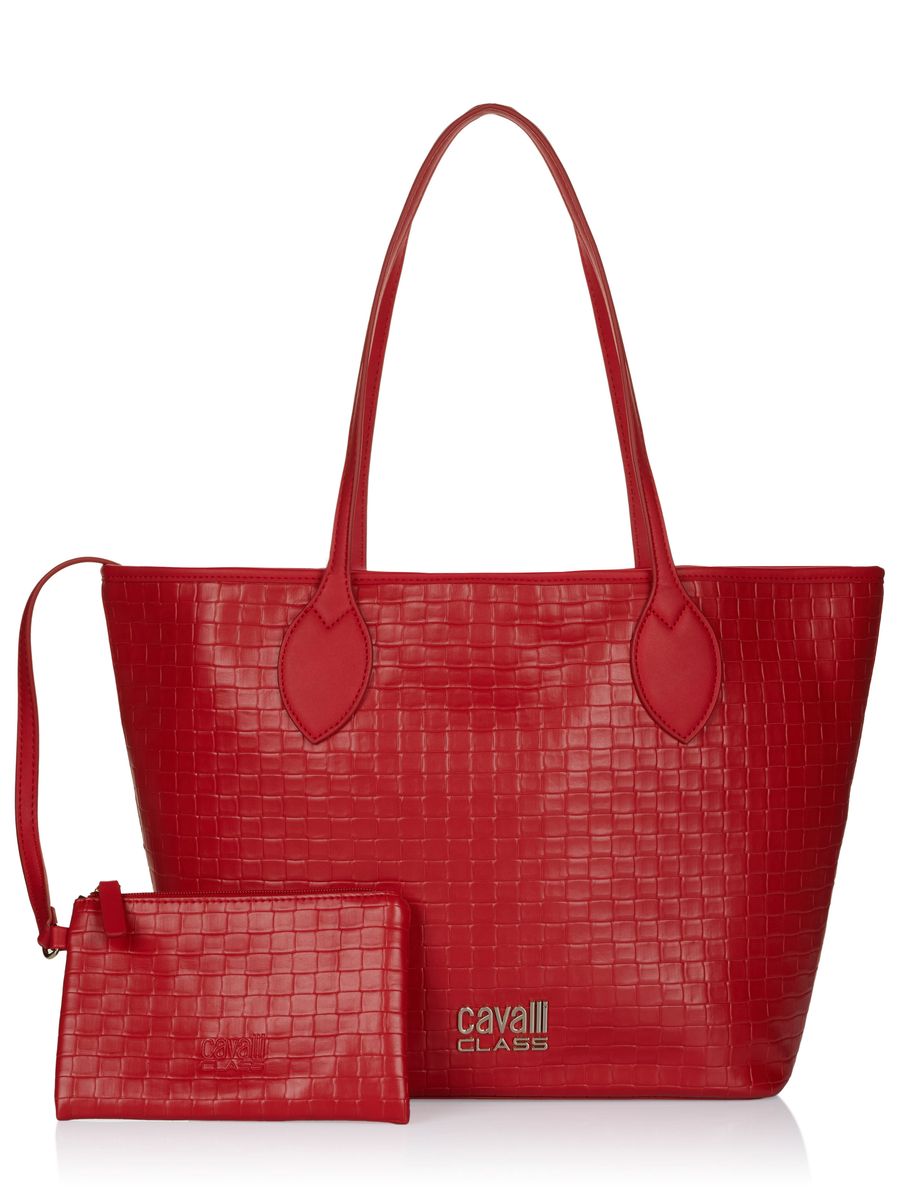 Minimalistischer Shopper aus Narbenkunstleder