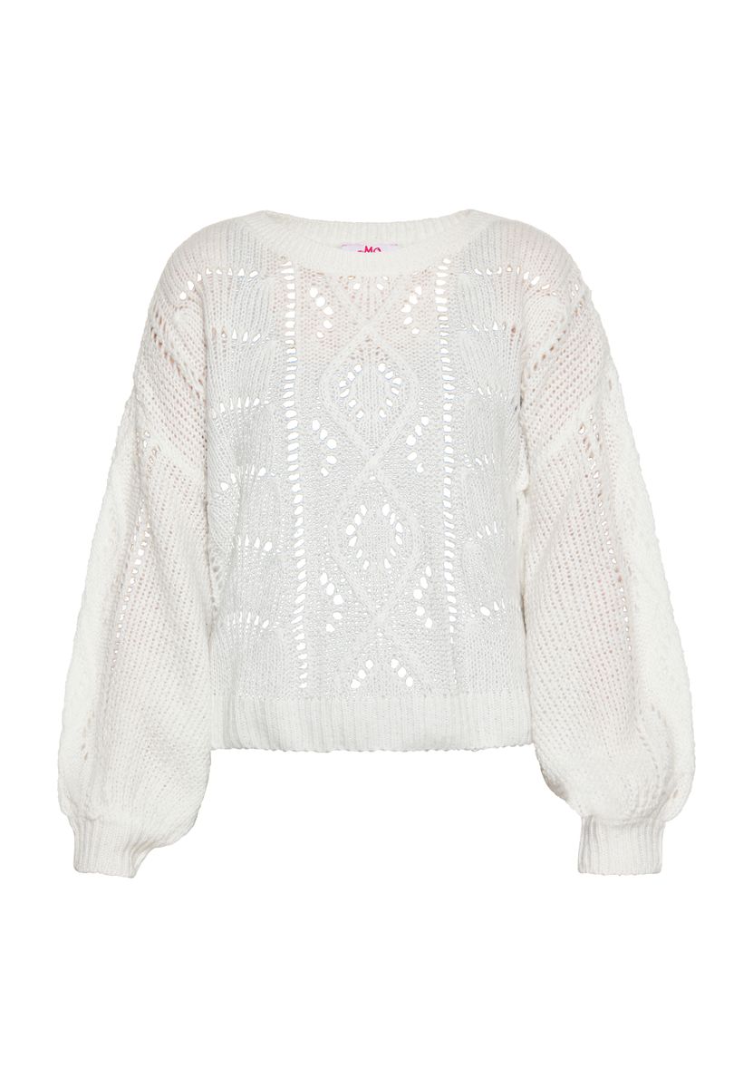 Dezenter Zebra-Motiv Flausch-Strick