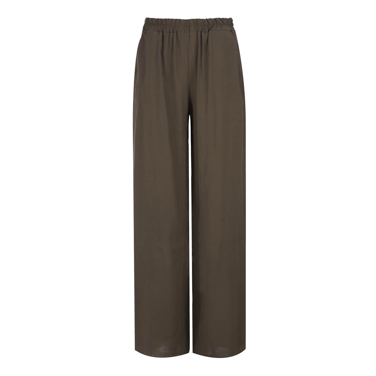 Fließende Crepe-Hose mit weitem Bein