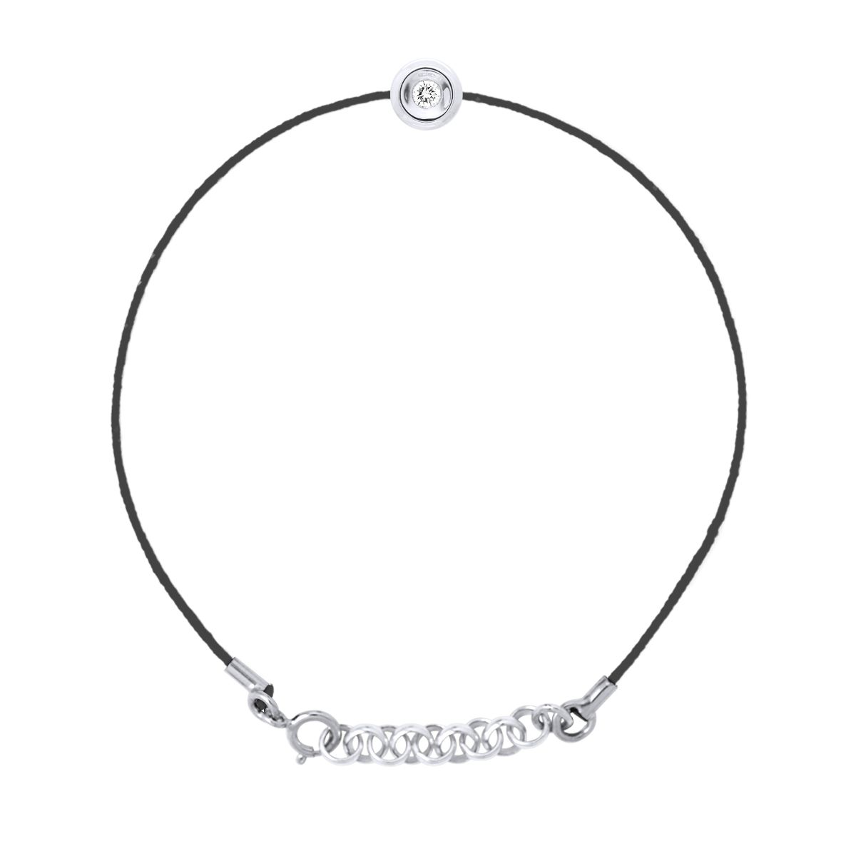 Minimalistisches Diamant-Nylonarmband