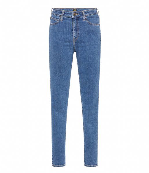Tapered-Jeans mit hoher Taille