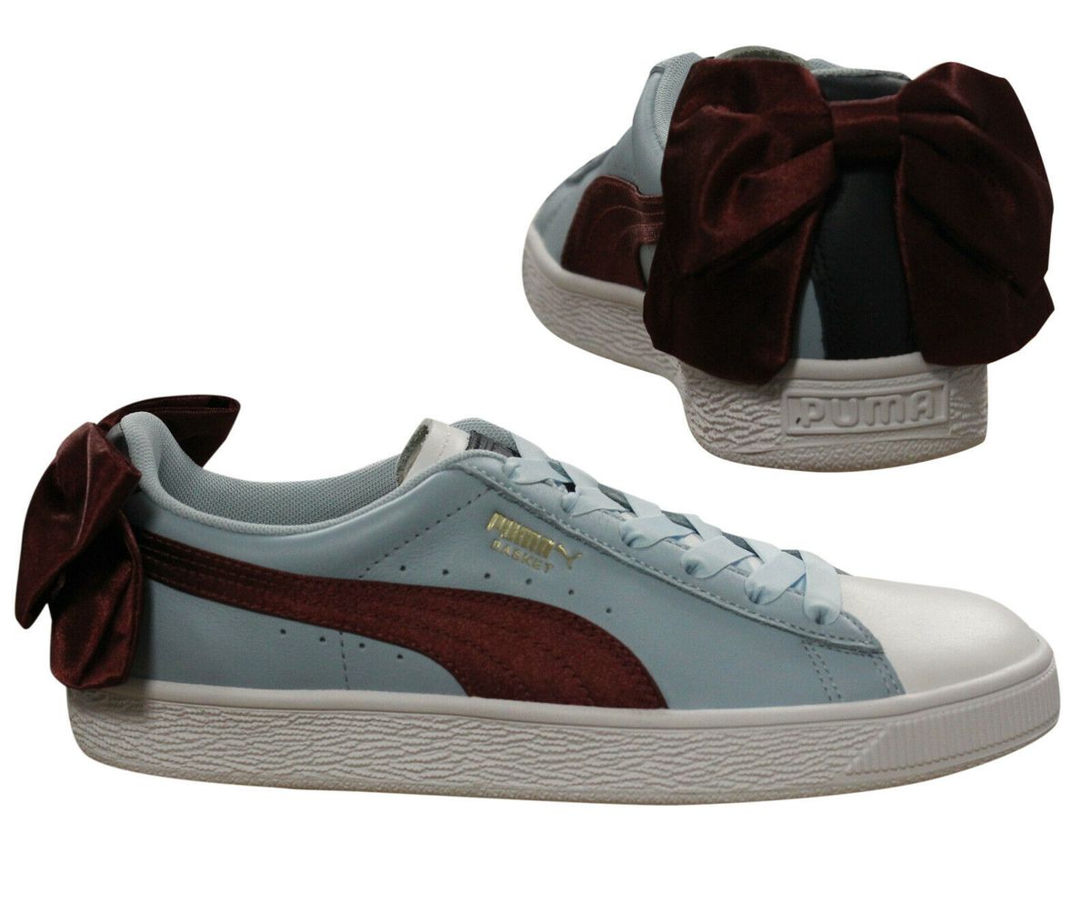 Leder-Sneaker mit Satin-Schleife