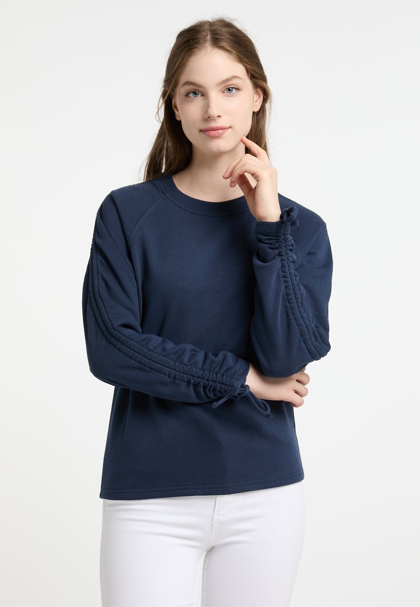 Raglan-Sweatshirt mit gerafften Ärmeln