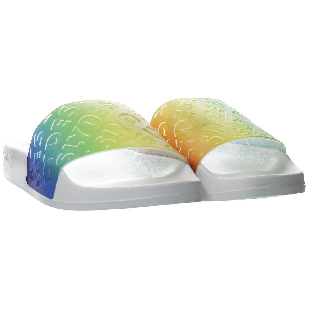 Sandalen mit Regenbogen-Logo-Farbverlauf