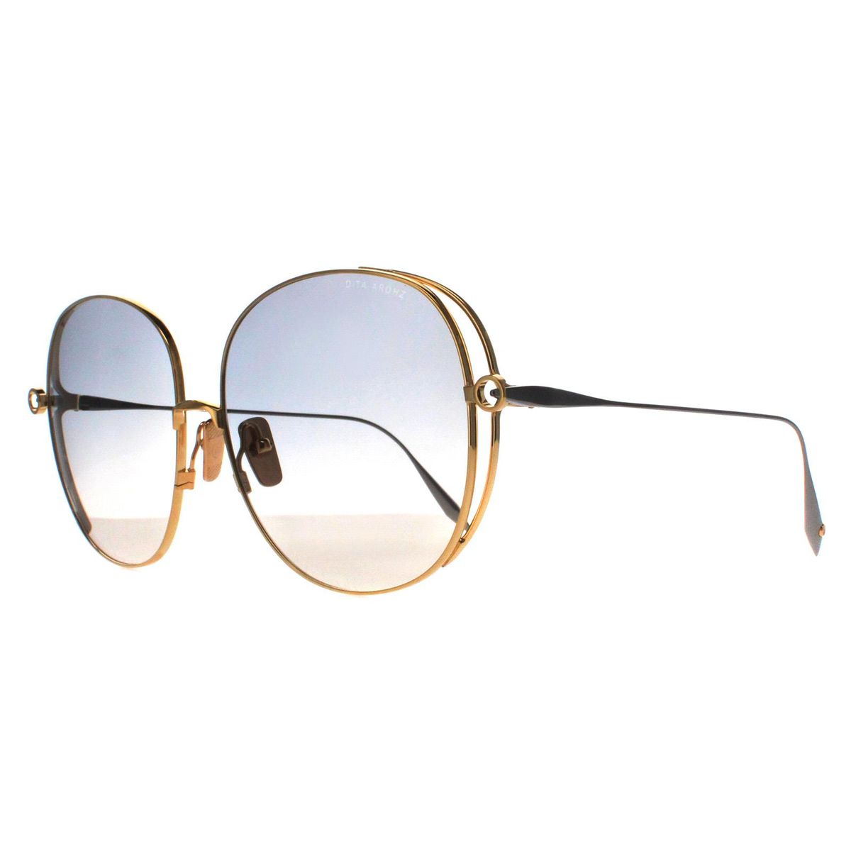 Übergroße Sonnenbrille mit Rundem Metallrahmen