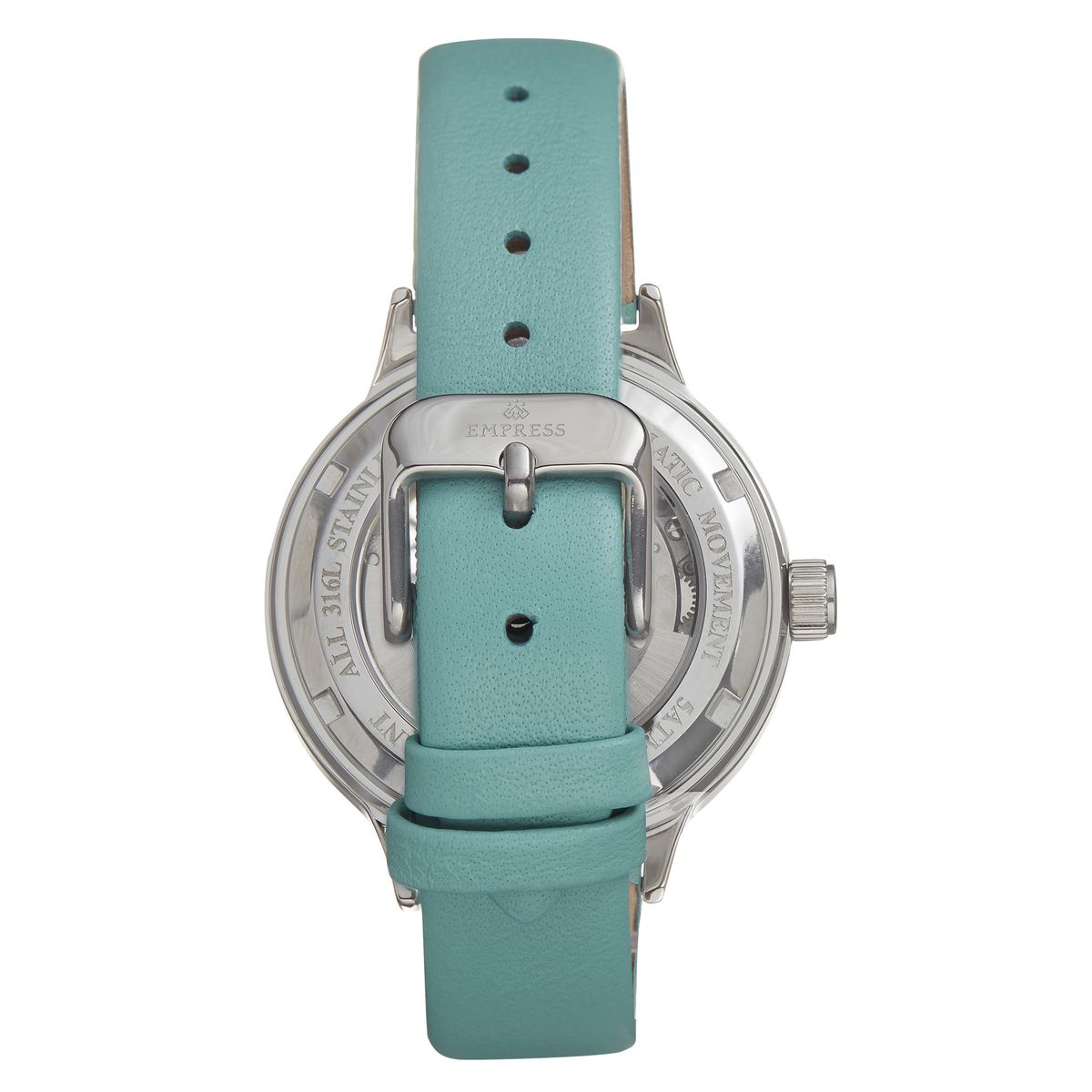 Automatikuhr mit Skelett-Zifferblatt und Lederarmband