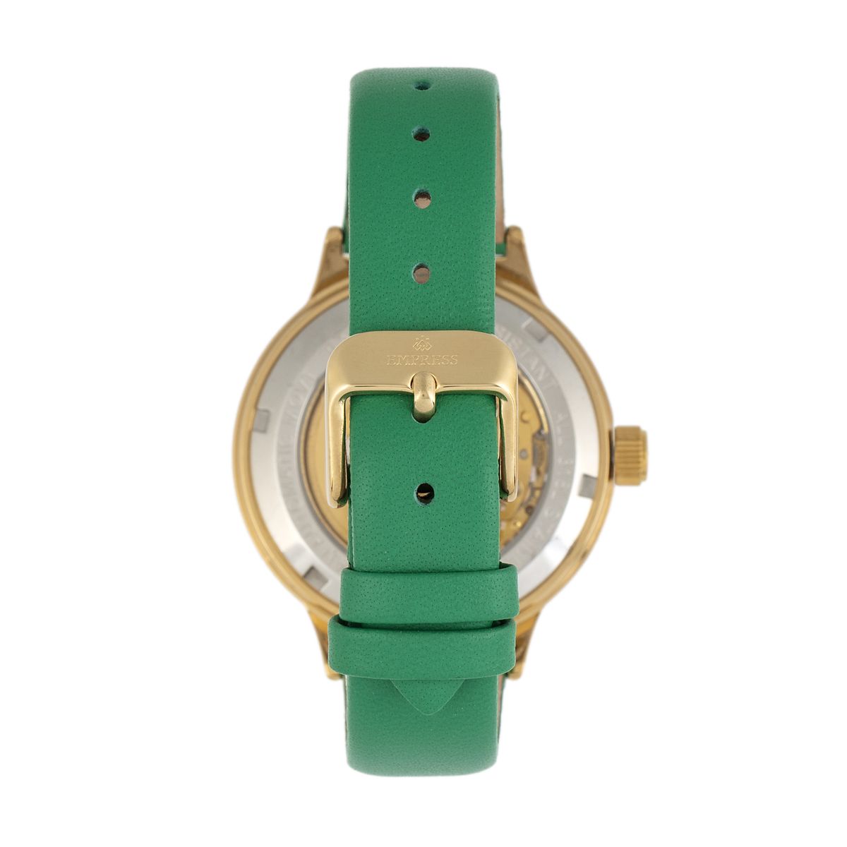 Automatikuhr mit Skelett-Zifferblatt und Lederarmband