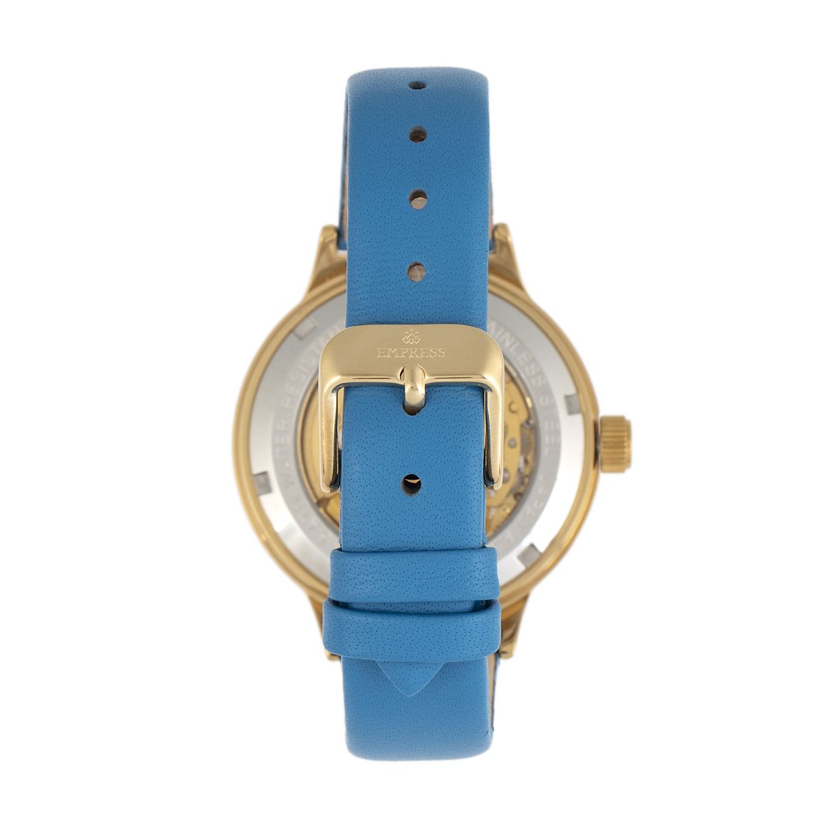 Automatikuhr mit Skelett-Zifferblatt und Lederarmband