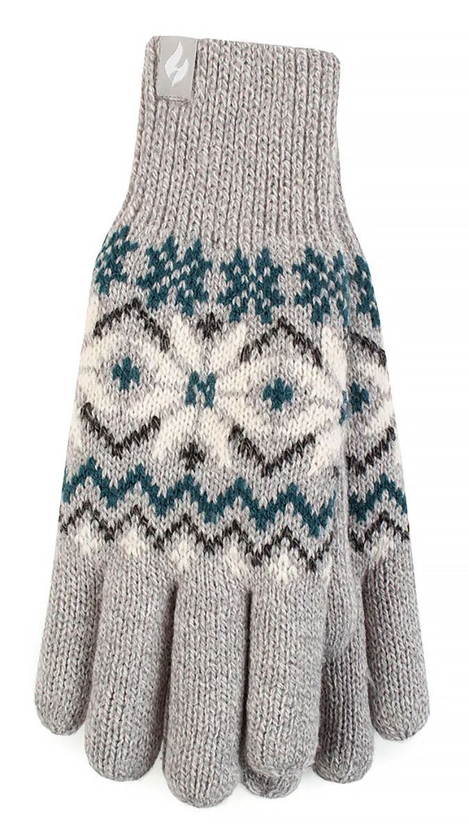 Thermostrickhandschuhe mit Fair-Isle-Muster
