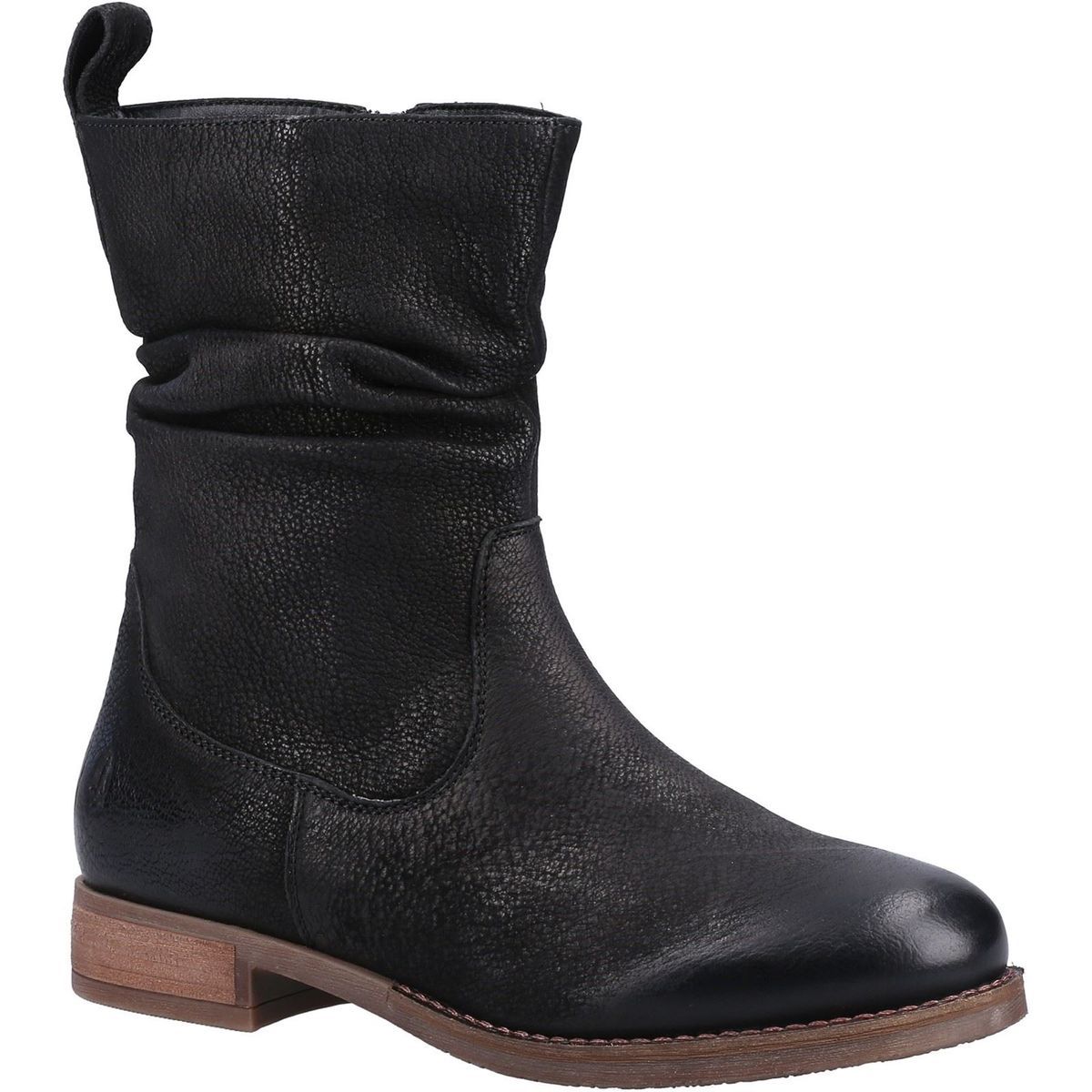 Lässige Lederstiefel in Wadenhöhe