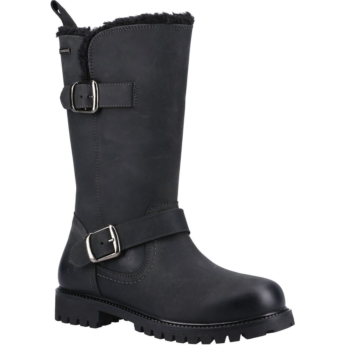 Wasserdichte Lederstiefel mit Lammfellfutter