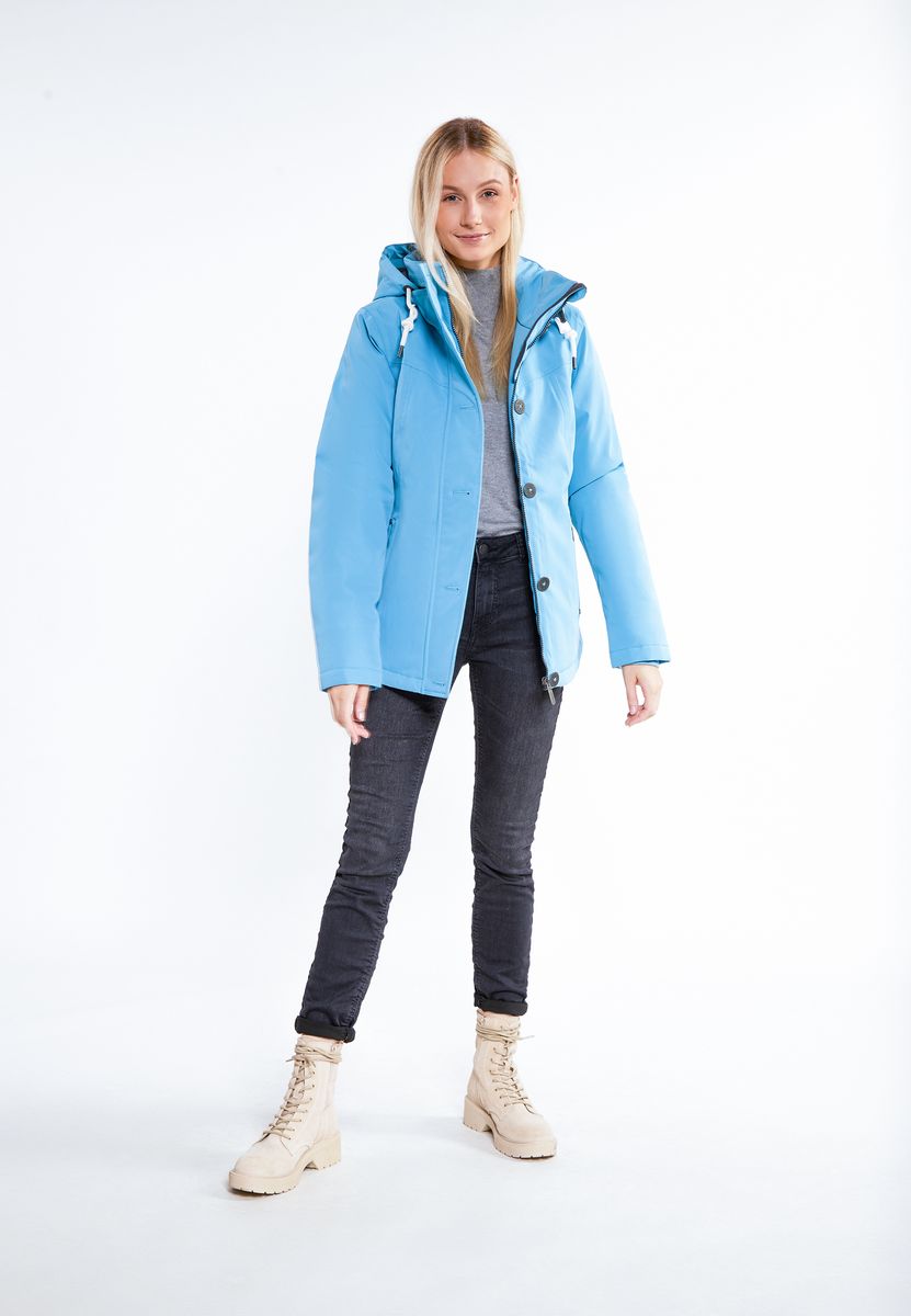 Wattierte Outdoorjacke mit Kapuze