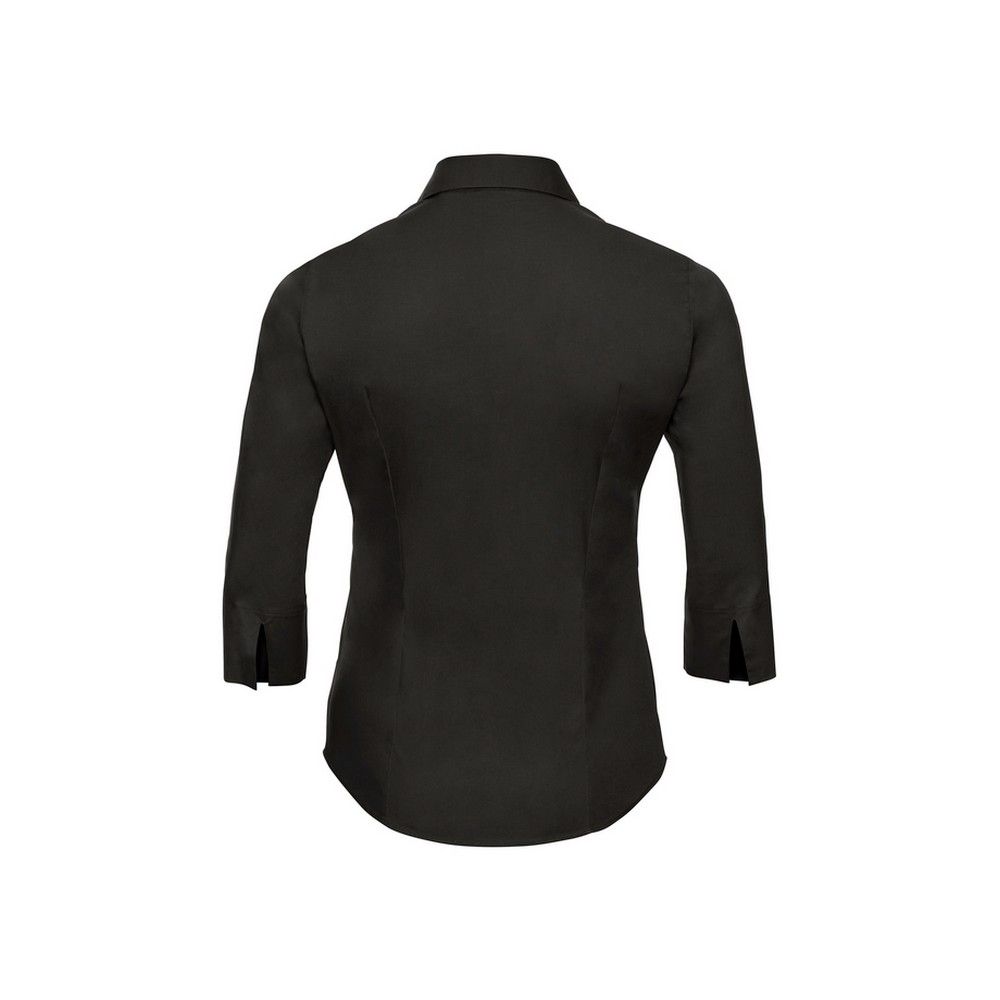 Tailliertes 3/4-Arm Stretch-Hemd