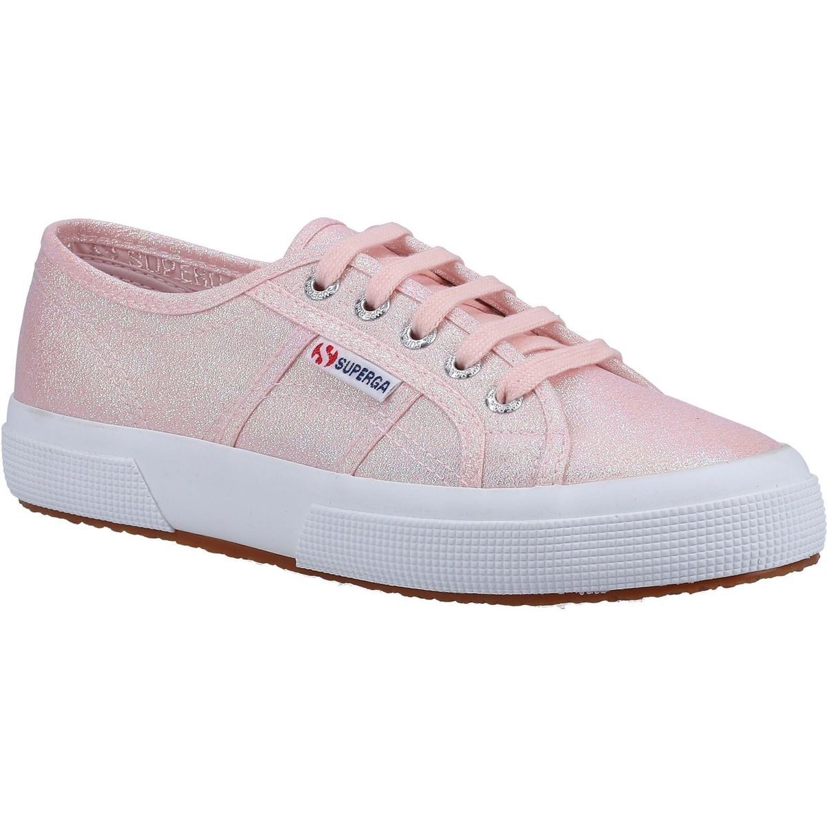 Glänzende Lamé Low-Top Sneaker