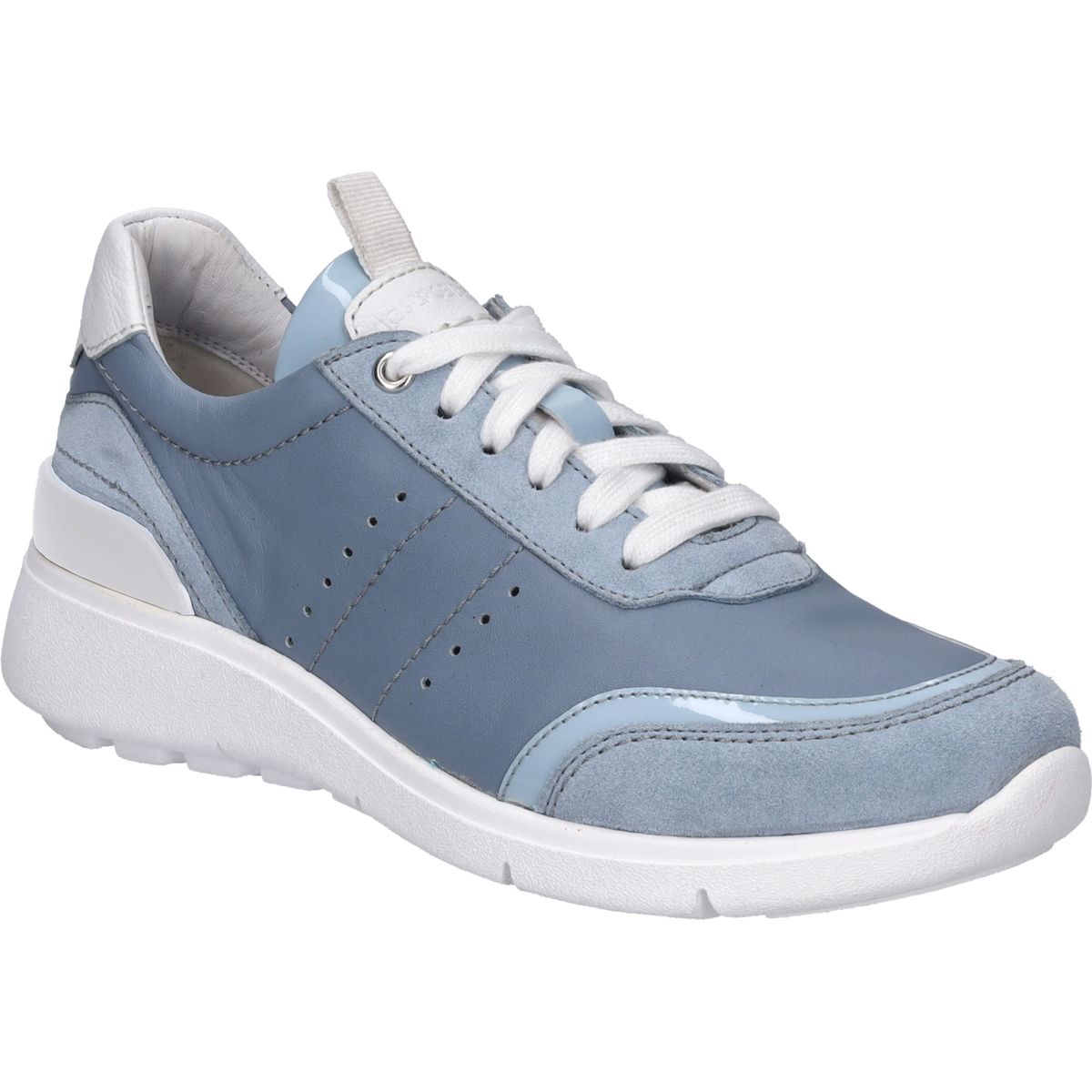 Sportive Leder-Sneaker mit Materialmix