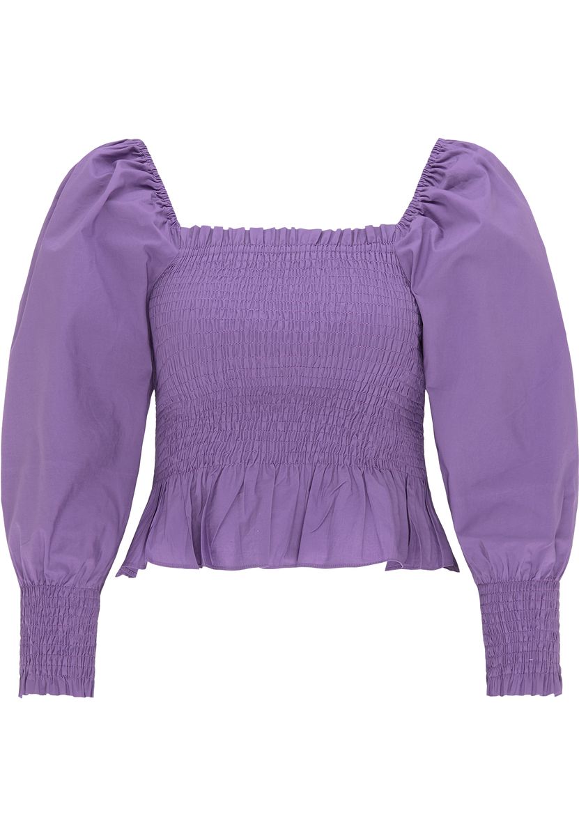Romantische Smock-Bluse mit Schößchen