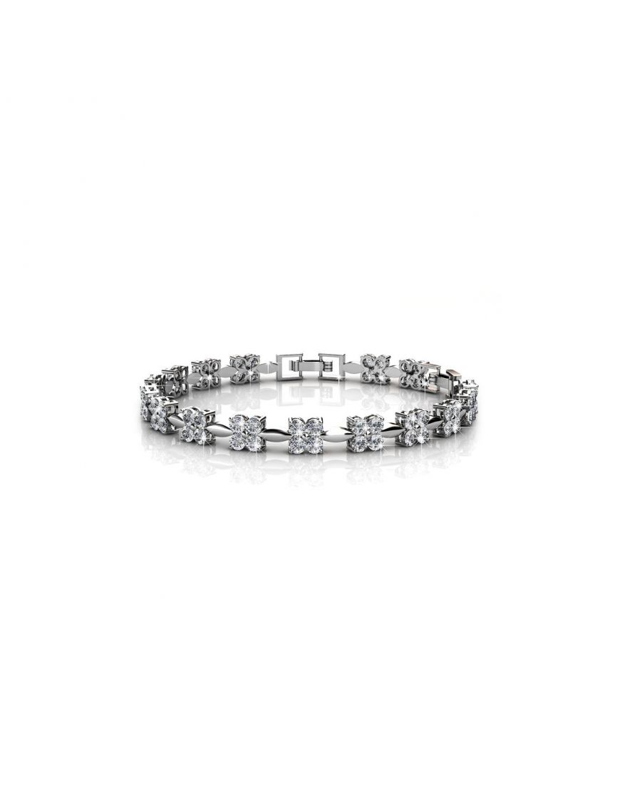 Elegantes Florales Kristall-Gliederarmband