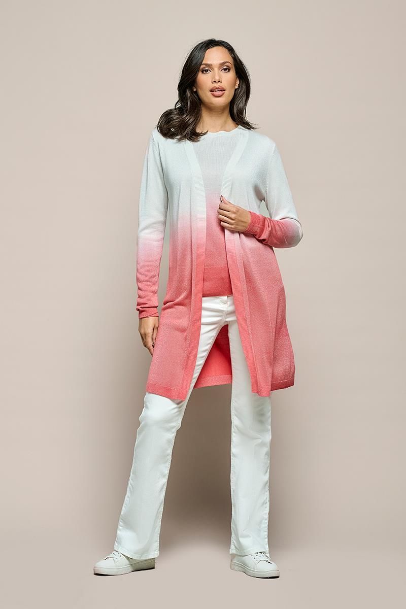 Eleganter Ombré-Cardigan mit Glanzeffekt
