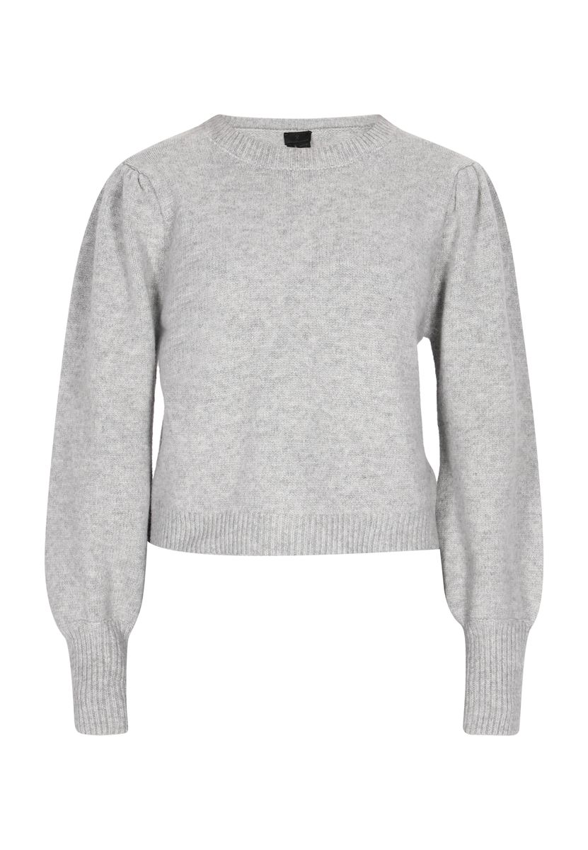 Feinstrickpullover mit femininen Puffärmeln