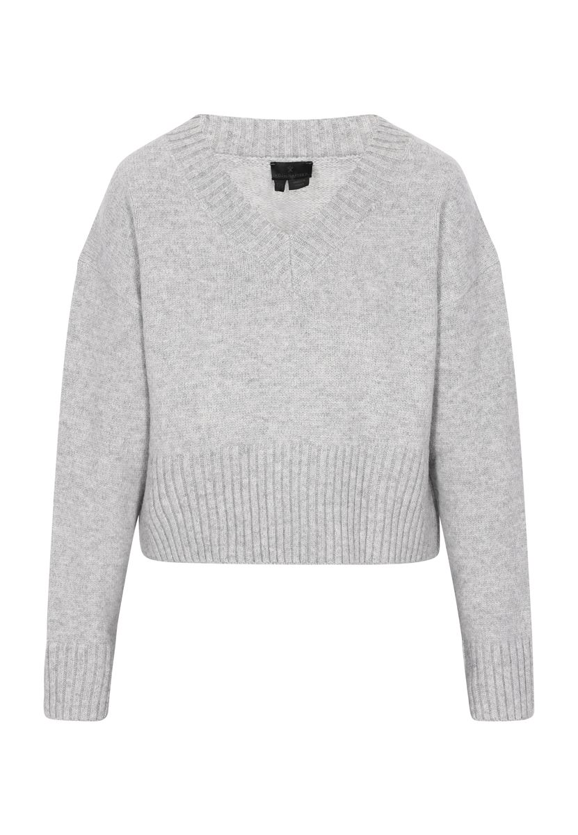 Feinstrickpullover mit femininen Puffärmeln