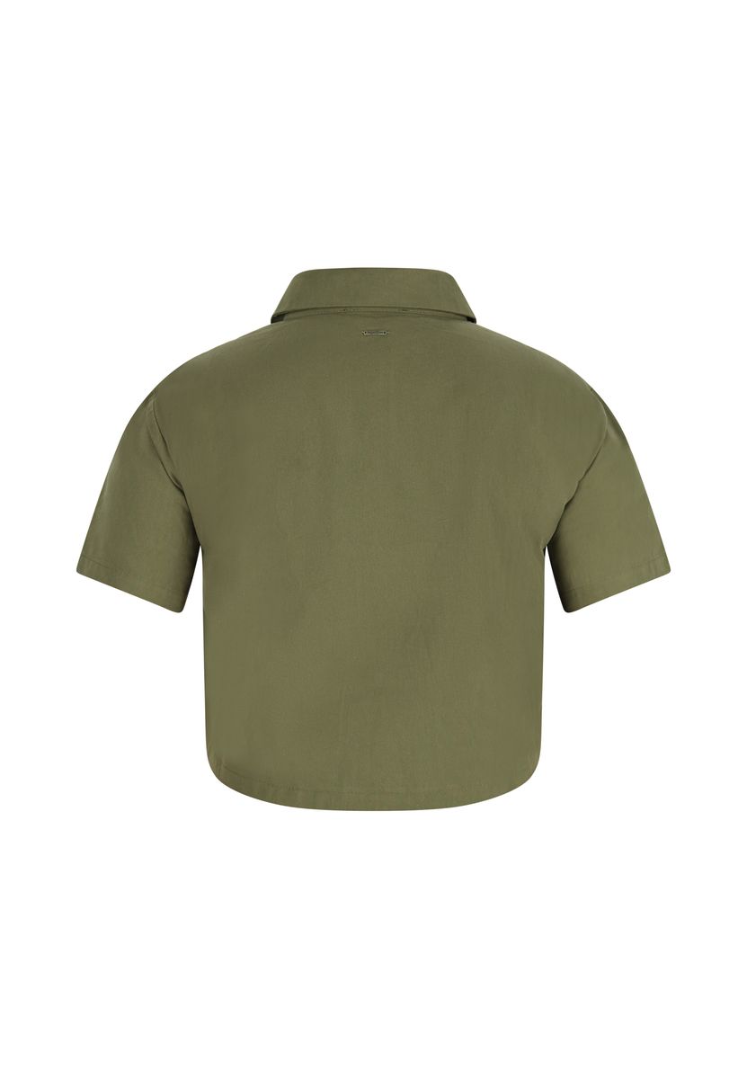 Kastenförmiges Cropped Utility-Hemd