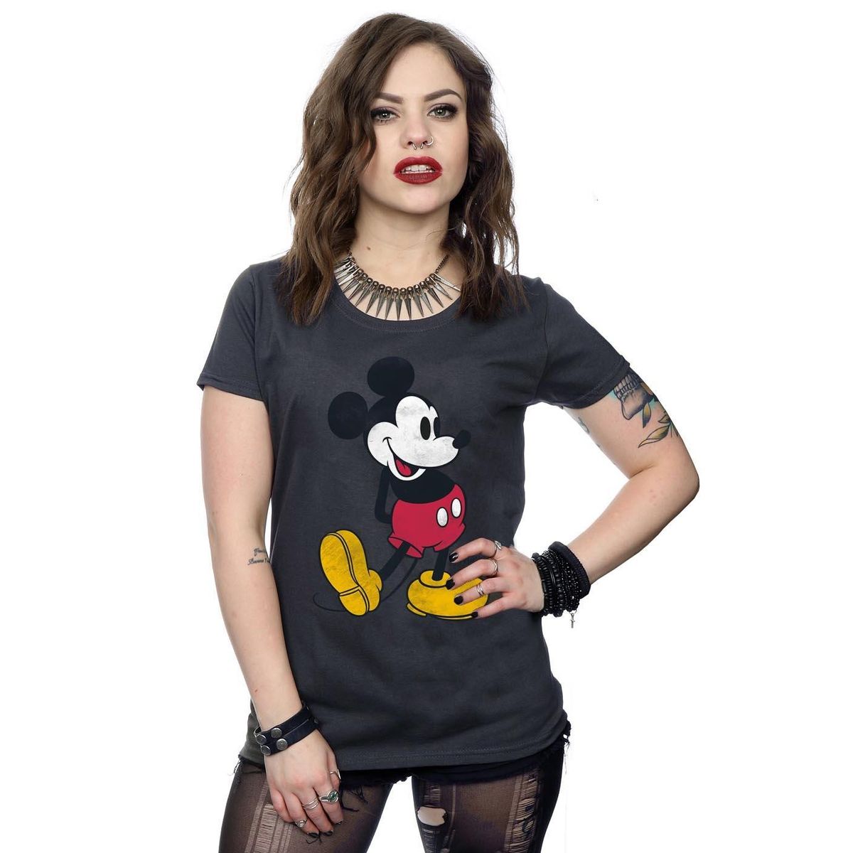 Vintage Micky Maus Grafik-T-Shirt