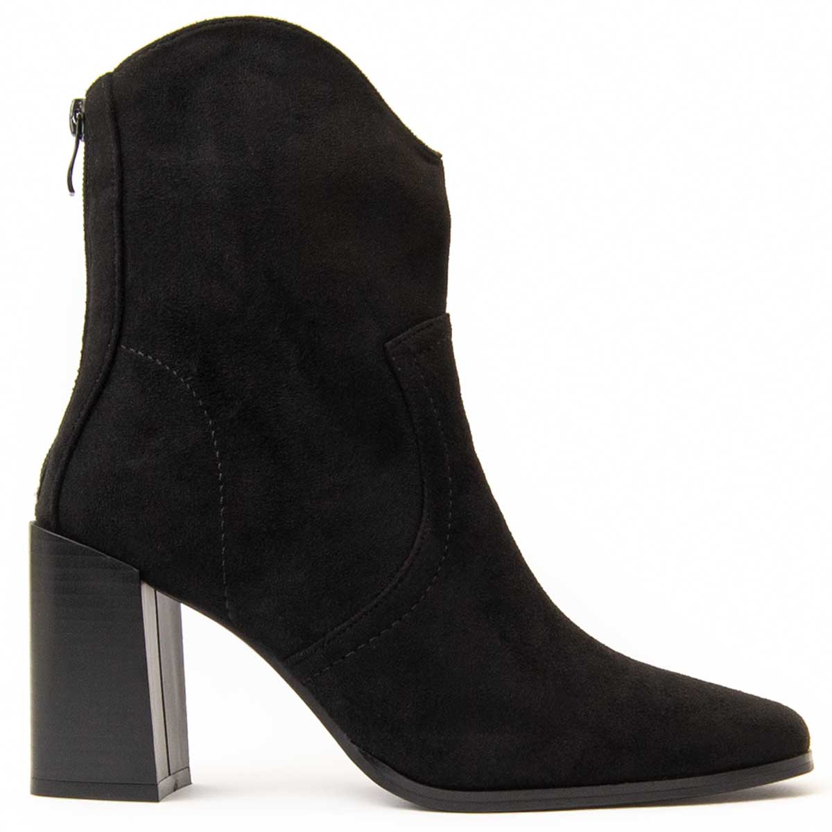 Elegante V-Ausschnitt Stiefeletten aus Wildlederimitat