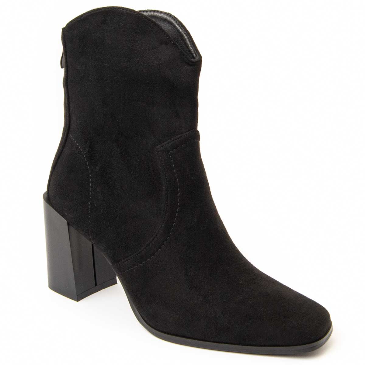 Elegante V-Ausschnitt Stiefeletten aus Wildlederimitat