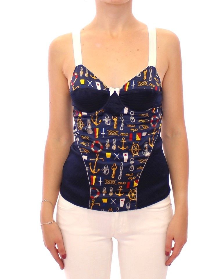 Bustier-Top mit nautischem Motiv