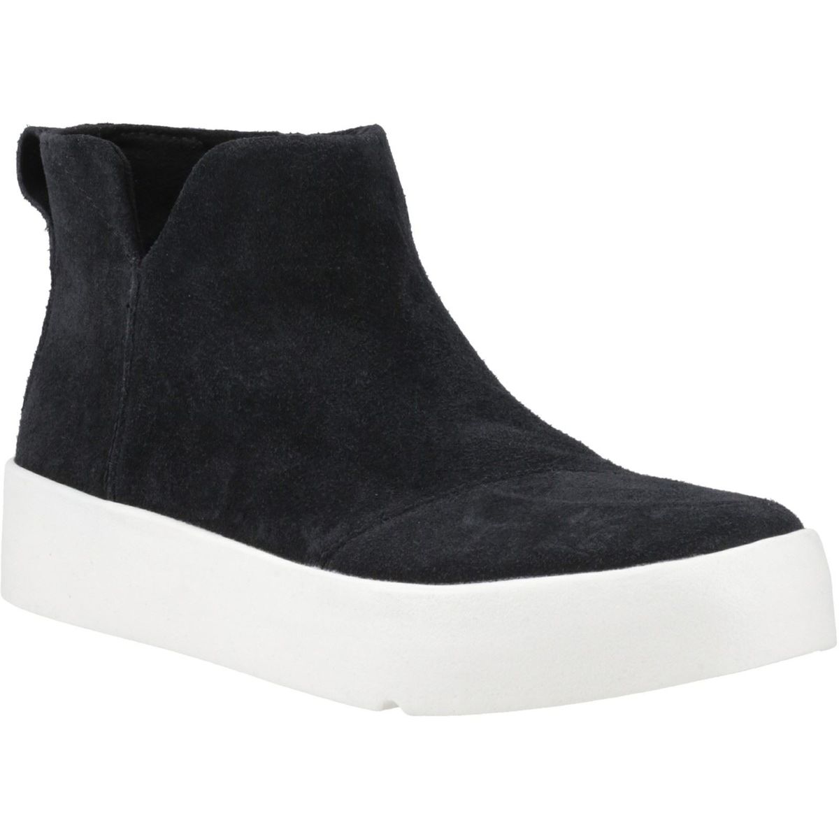 Wildleder-Stiefeletten mit Plateau-Sohle