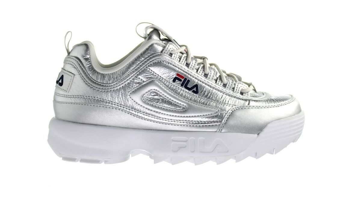 Metallische Chunky Plateau-Sneaker