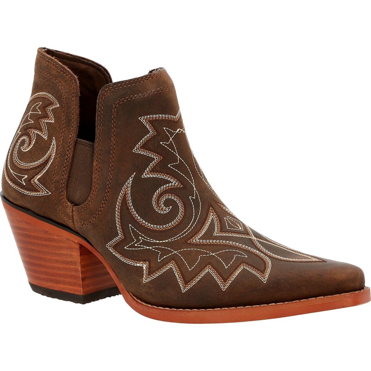 Bestickte Western-Stiefeletten aus Leder
