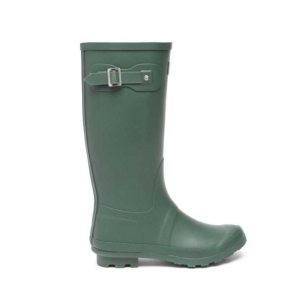 Hohe Regenstiefel mit Schnallendetail