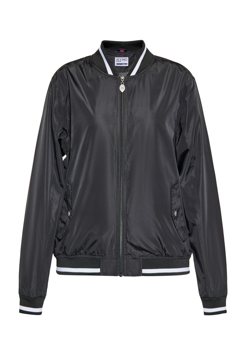 Satin-Finish College Bomberjacke