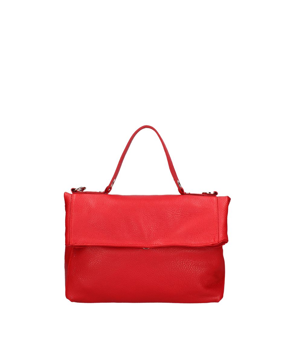 Wandelbare Lederhandtasche mit Klappe