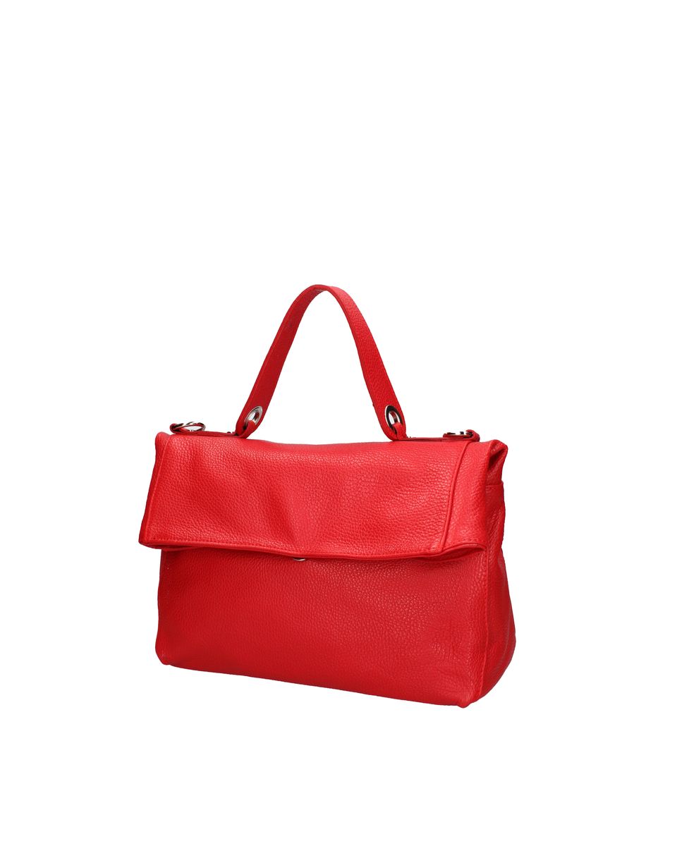 Wandelbare Lederhandtasche mit Klappe