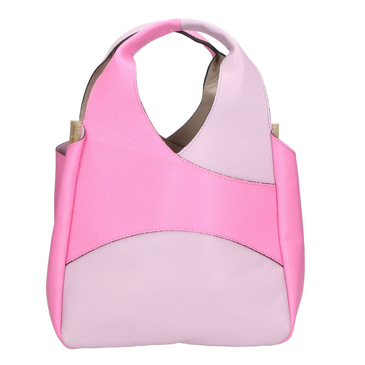 Asymmetrisch Geschwungene Italienische Lederhandtasche