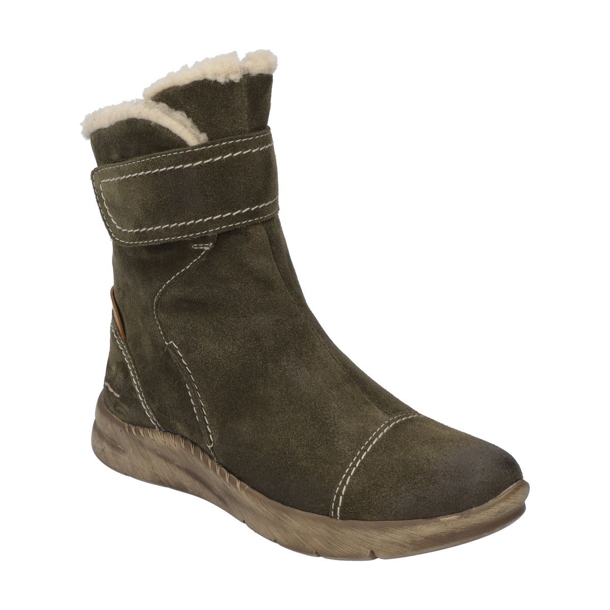 Wildleder-Stiefeletten mit Plüschfutter