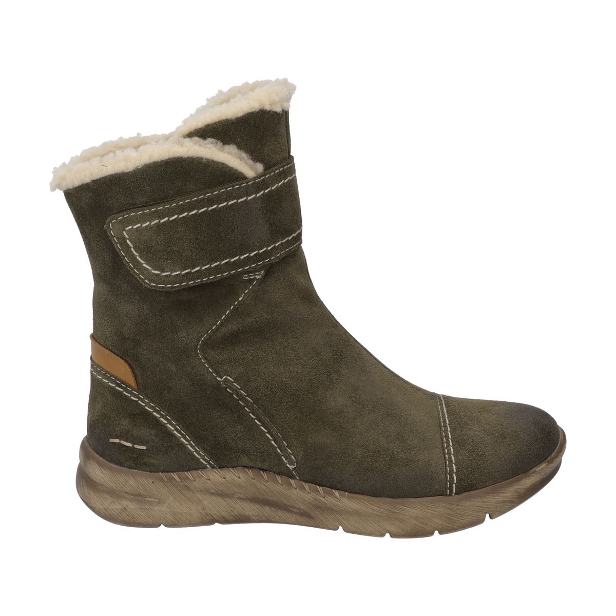 Wildleder-Stiefeletten mit Plüschfutter