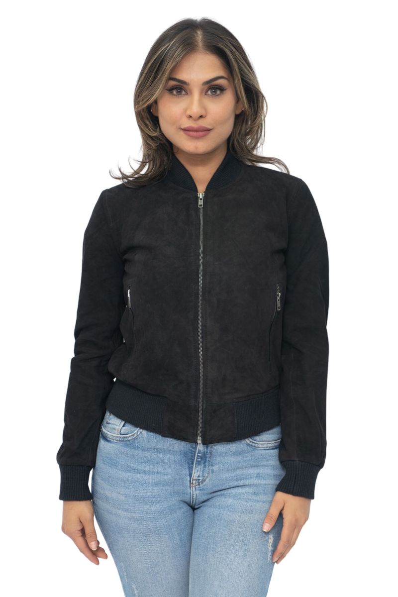 MA-1 Bomberjacke aus Ziegenveloursleder