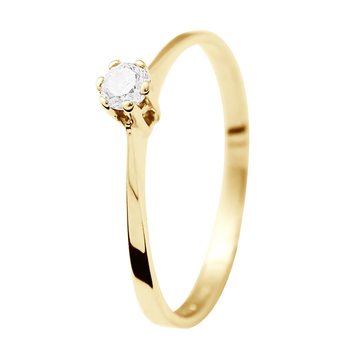Eleganter Solitär-Diamantring aus Gold