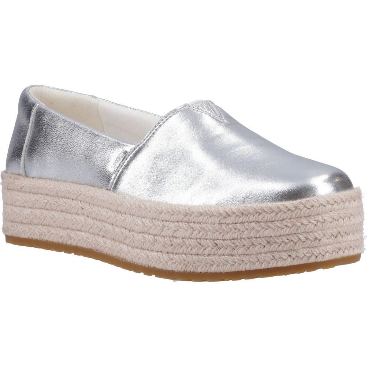 Metallic-Plateau-Espadrilles zum Schlüpfen