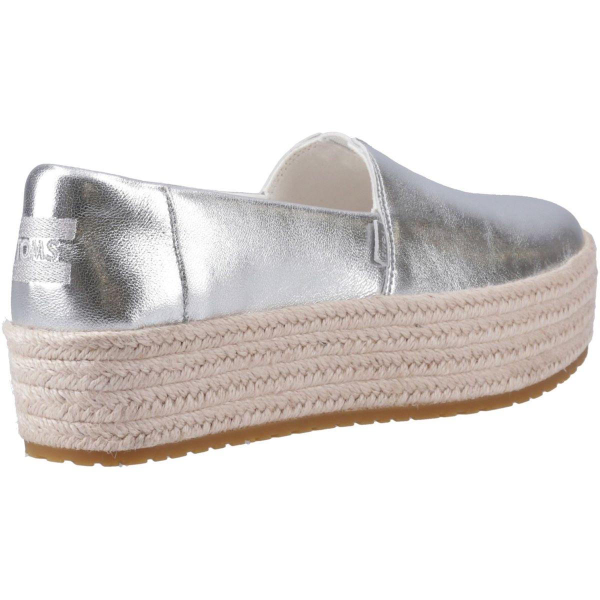 Metallic-Plateau-Espadrilles zum Schlüpfen
