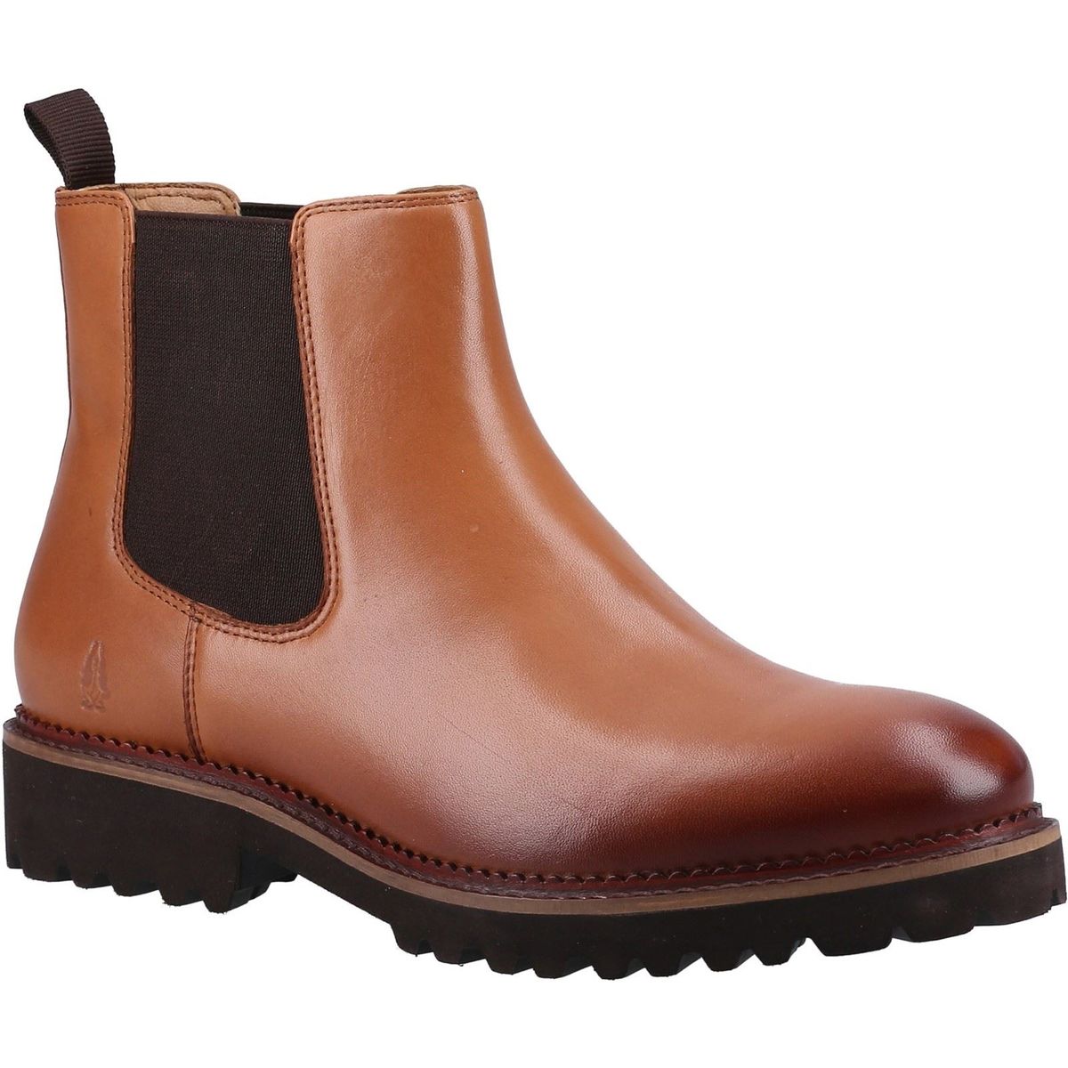 Klassische Leder Chelsea-Boots mit Profilsohle