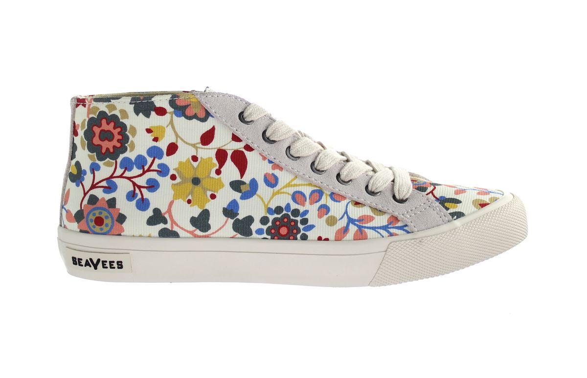 Schnürsneaker mit Blumenmuster